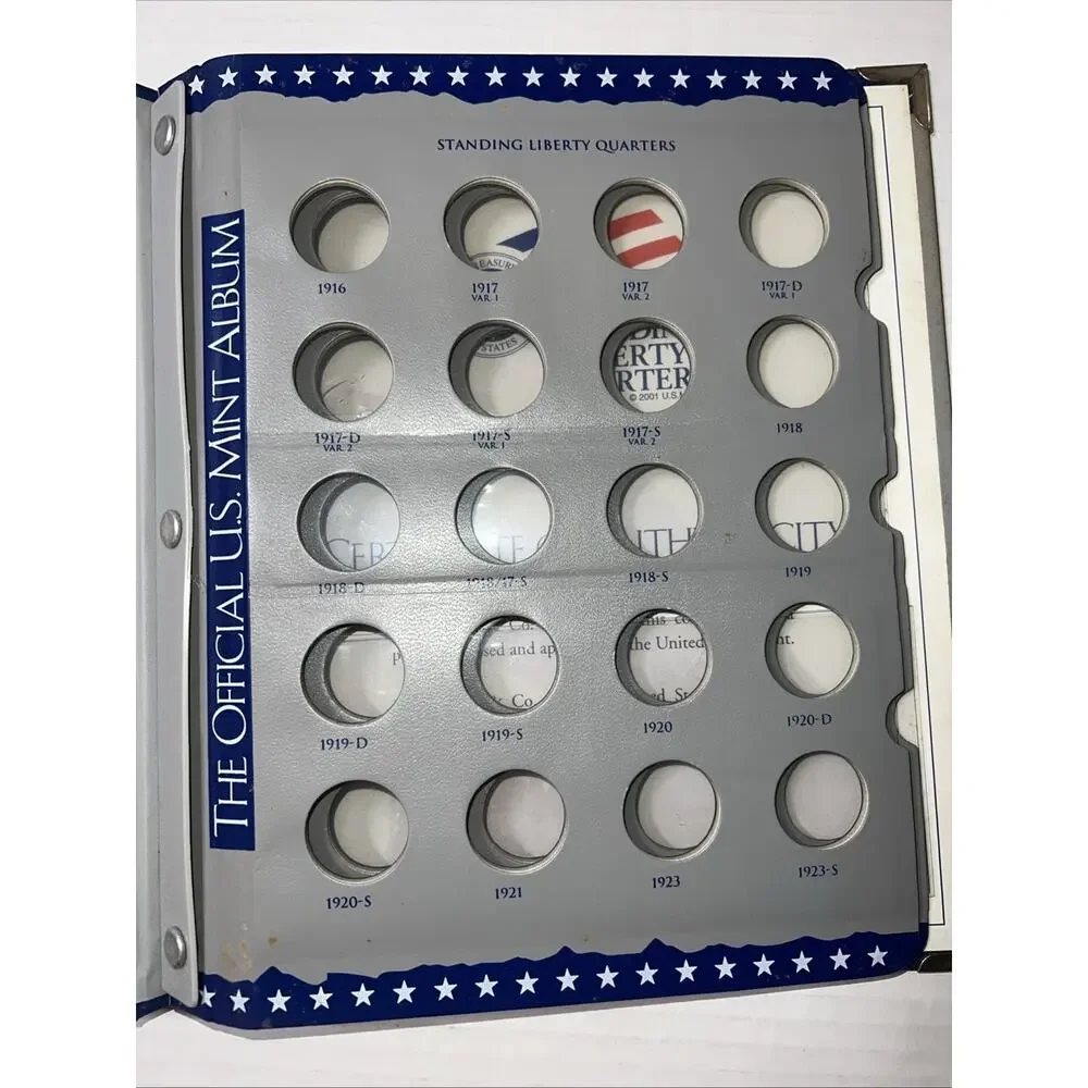 1916-1930 US Mint Standing Liberty Quarter Album Coin Storage